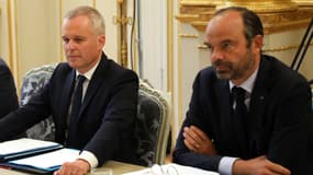 François de Rugy et Édouard Philippe au conseil des ministres