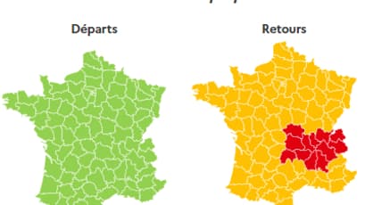 La journée de dimanche est classée orange au niveau national, rouge en Auvergne-Rhône-Alpes.