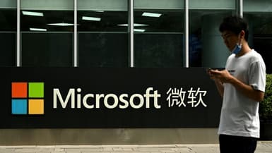 Le siège chinois de Microsoft à Pékin, le 20 juillet 2021