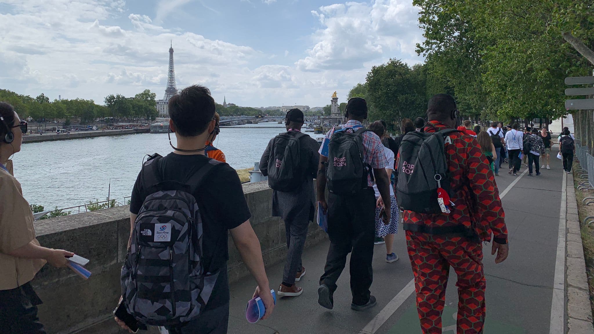 A environ un an des JO de Paris, les représentants des différentes délégations mondiales en visite à Paris, 16 juillet 2023 A environ un an des JO de Paris, les représentants des différentes délégations mondiales en visite à Paris, 16 juillet 2023