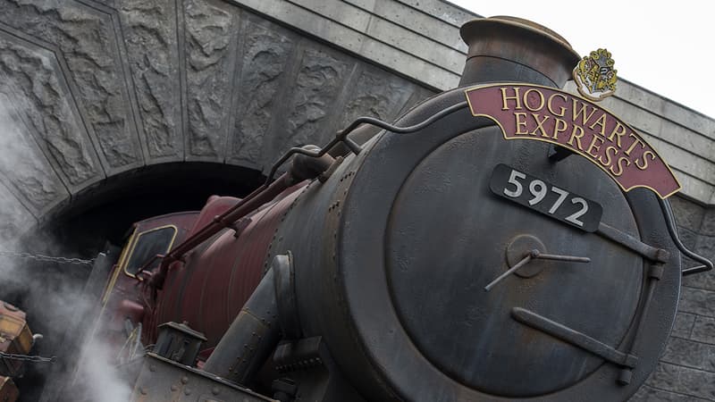 Le Poudlard Express, dans le parc Harry Potter à Hollywood