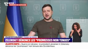 Guerre en Ukraine: Volodymyr Zelensky dénonce les "promesses non tenues" des Occidentaux