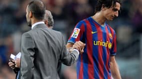 Pep Guardiola et Zlatan Ibrahimovic