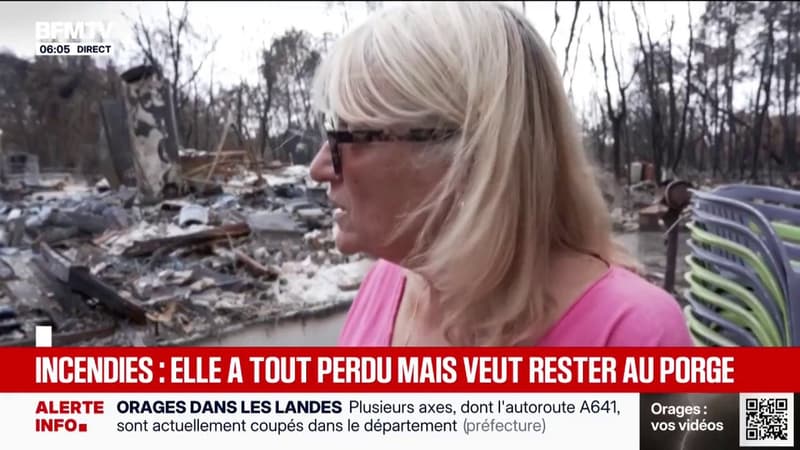 "Elle était si belle ma baraque": Nathalie, sinistrée du Porge, a tout perdu, mais veut rester sur place