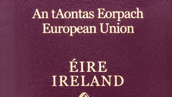 Un passeport irlandais - Image d'illustration