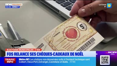 Élections municipales : J - 104. Fos relance ses chèques-cadeaux de Noël.
