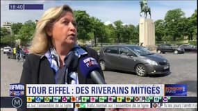 Projet de piétonnisation du quartier de la tour Eiffel: "ce n'est pas en enlevant la voiture partout, en mettant des espaces inaccessibles à part pour les piétons et les trottinettes qu'on va maintenir les commerces", déplore Danièle Giazzi, maire LR du 1