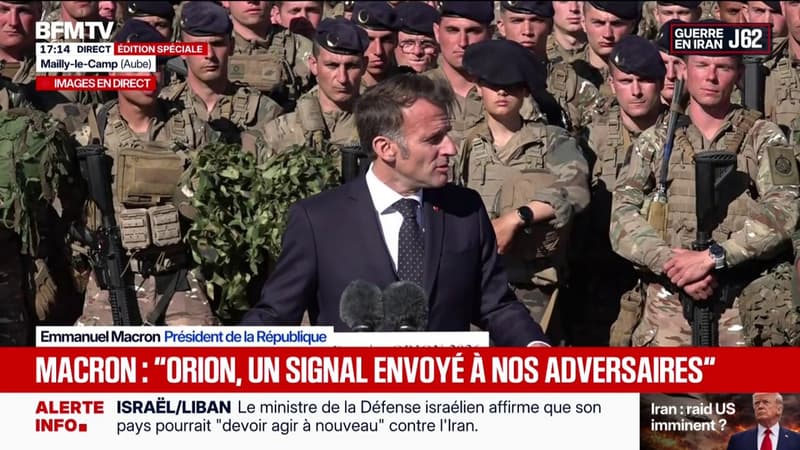 "L'exercice Orion s'affirme comme un succès et un signal clair envoyé à nos adversaires", affirme Emmanuel Macron