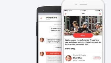 Lancée en avril 2015, l'application JobToday aurait séduit plus 20.000 employeurs et traité plus de 2 millions de candidatures.