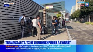 Travaux : les trams T3, T7 et le RhônExpress à l'arrêt
