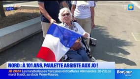 À 101 ans, Paulette, Nordiste, assiste aux épreuves des JO 2024