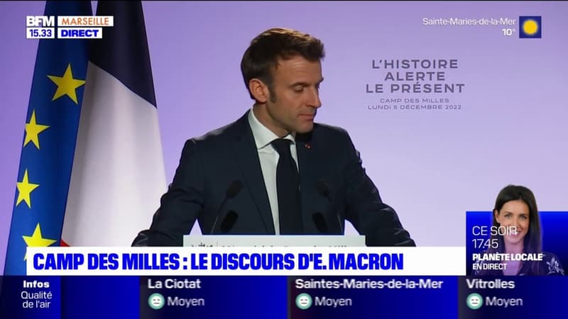 Emmanuel Macron estime que le Camp des Milles était "les crimes de l'Etat français"
