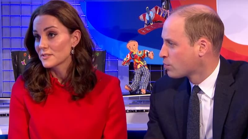 Kate Middleton et le prince William dans l'émission pour enfants "Blue Peter"