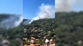 Un incendie en cours à Spéracèdes - Témoin BFM Nice Côte d'Azur