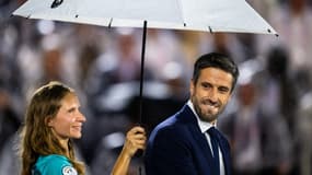 Le président du Cojo Tony Estanguet lors de la cérémonie des JO de Paris le 26 juillet 2025