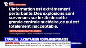 Zaporijjia: de puissantes explosions ont été constatées dans la centrale par l'Agence internationale de l'énergie atomique