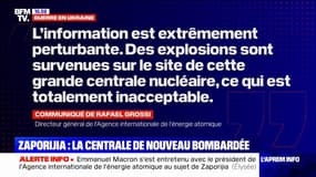 Zaporijjia: de puissantes explosions ont été constatées dans la centrale par l'Agence internationale de l'énergie atomique