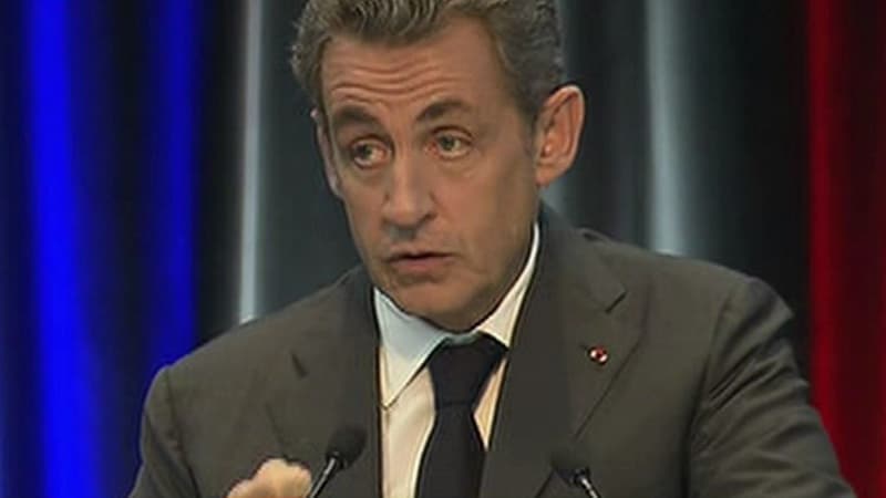 Nicolas Sarkozy en meeting à Caen, lundi 10 novembre 2014.