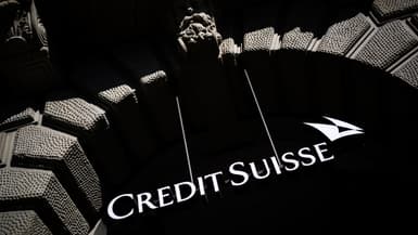 L'entrée du siège de Credit Suisse, prise en mars 2023.