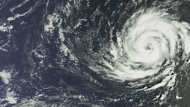 Vue satellite de l'ouragan Ophelia, capturée par un des satellites du programme Copernicus le 11 octobre 2017.