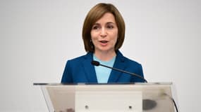 Maïa Sandu, la présidente de la Moldavie, à Chisinau le dimanche 3 octobre 2024