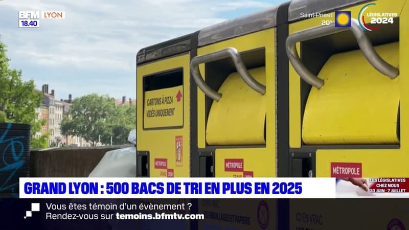 Métropole de Lyon: 500 bacs à tri en plus en 2025