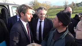 Le Premier ministre Gabriel Attal à son arrivée dans une exploitation à Montastruc-de-Salies de Gabriel en Haute-Garonne, le 26 janvier 2024.