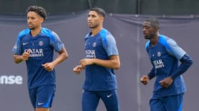 Les joueurs du PSG à l'entraînement, le 11 juillet 2025