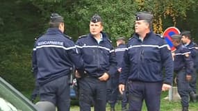 Les gendarmes sur la zone de recherches.