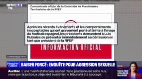 Baiser forcé de Luis Rubiales: le parquet espagnol ouvre une enquête préliminaire pour agression sexuelle