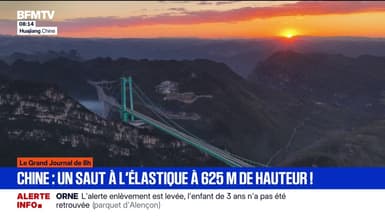 En Chine, il est désormais possible de sauter à l'élastique depuis ce pont de 625m de hauteur