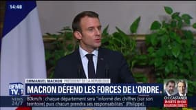 Macron sur les 11 personnes décédées pendant la crise des gilets jaunes: "aucun d'entre eux n'a été la victime des forces de l'ordre