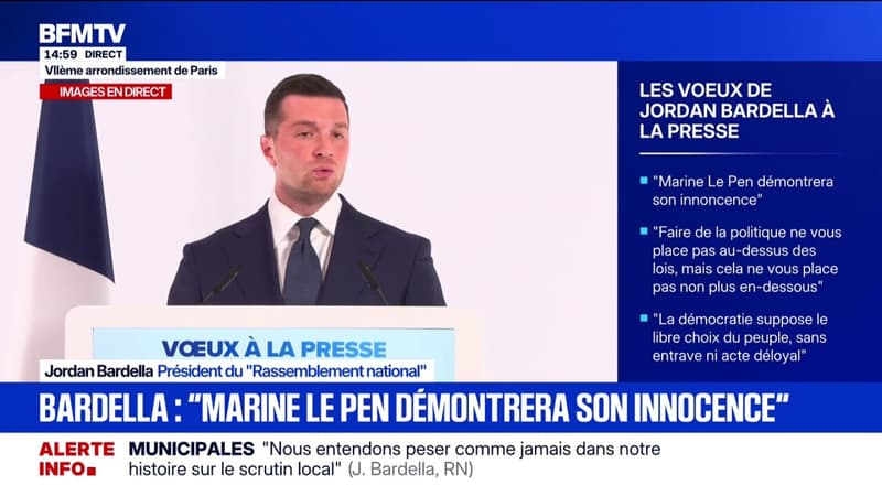 "Nous espérons toujours que le président de la République fasse le choix d'un retour aux urnes" réaffirme Jordan Bardella