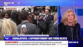 Nicole Belloubet sur le RN: "Ce qu'ils nous disent c'est à la fois le flou et le danger" 