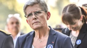 Le secrétaire d'Etat à la ministre des Armées, Geneviève Darrieussecq, le 26 septembre 2017 à Ablain-Saint-Nazaire. 