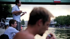 En juin 2015, la météo était déjà estivale au bord du bassin de La Villette à Paris