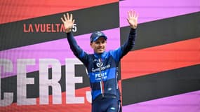 David Gaudu pendant le protocole sur la Vuelta, le 25 août 2025