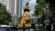 La statue de Gisele Halimi, rue de la Chapelle à Paris le 18 juillet 2025
