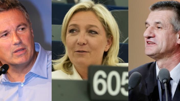 Nicolas Dupont-Aignan, Marine Le Pen et Jean Lassalle