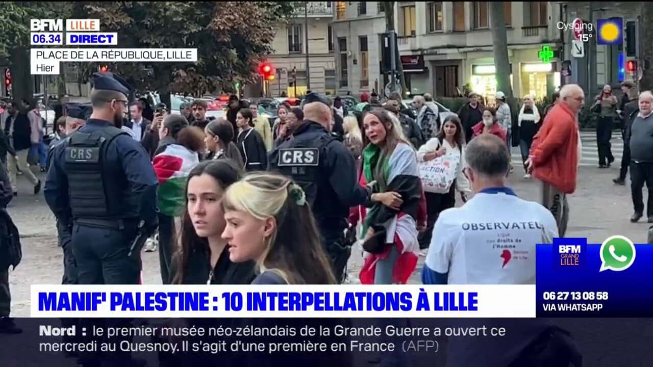 Lille: 10 personnes interpellées en marge de la manifestation pro-Palestine