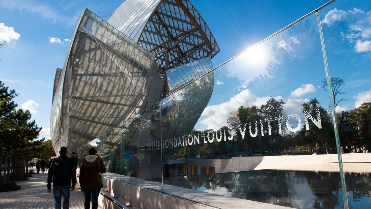 Fondation Louis Vuitton Opening Alain Delon;Pierre Berge Paris