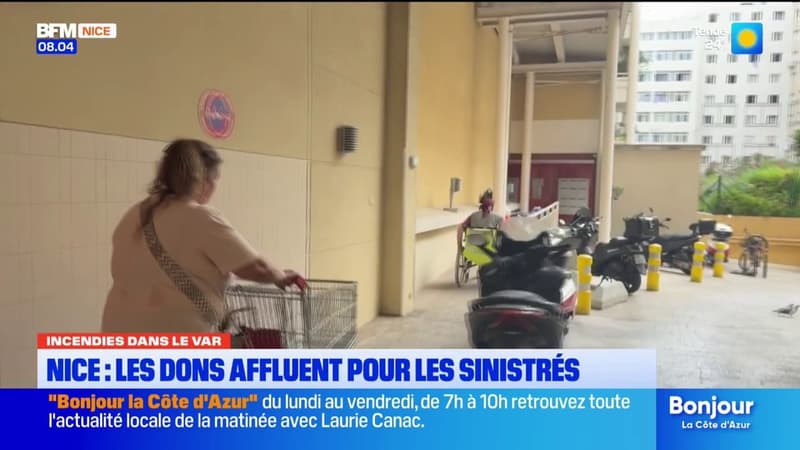Nice : Les dons affluent pour les sinistrés des incendies dans le Var