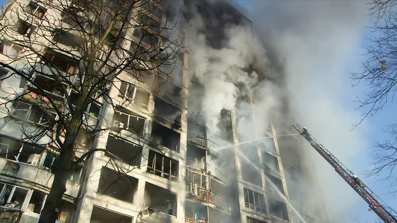 Ukraine: au moins deux morts après des tirs contre des zones résidentielles à Kiev