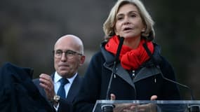 Valérie Pécresse, candidate LR à la présidentielle, et Eric Ciotti, le 6 décembre 2021 à Saint-Martin-Vésubie
