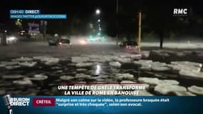 Une violente tempête de grêle donne à Rome des airs de banquise