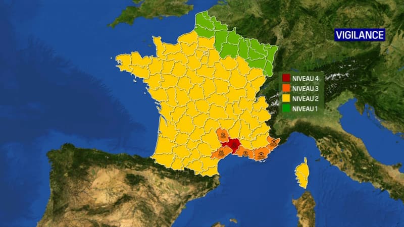 Six départements sont placés en vigilance par Météo France samedi 19 septembre