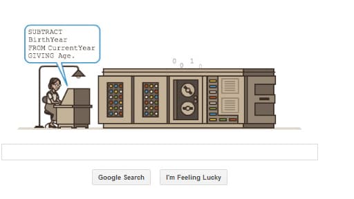 Un doodle Google pour Grace Hopper