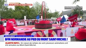 La flamme chez nous: l'ambiance monte autour du chaudron olympique au Mont-Saint-Michel