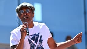 Yannick Noah lors d'un concert pour les 40 ans de sa victoire à Roland-Garros, le 27 mai 2023