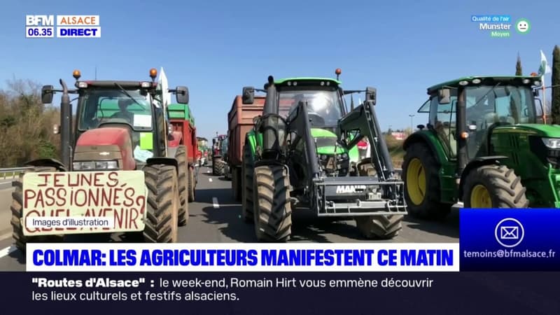 Colmar: manifestation des agriculteurs ce matin avant une rencontre avec le préfet